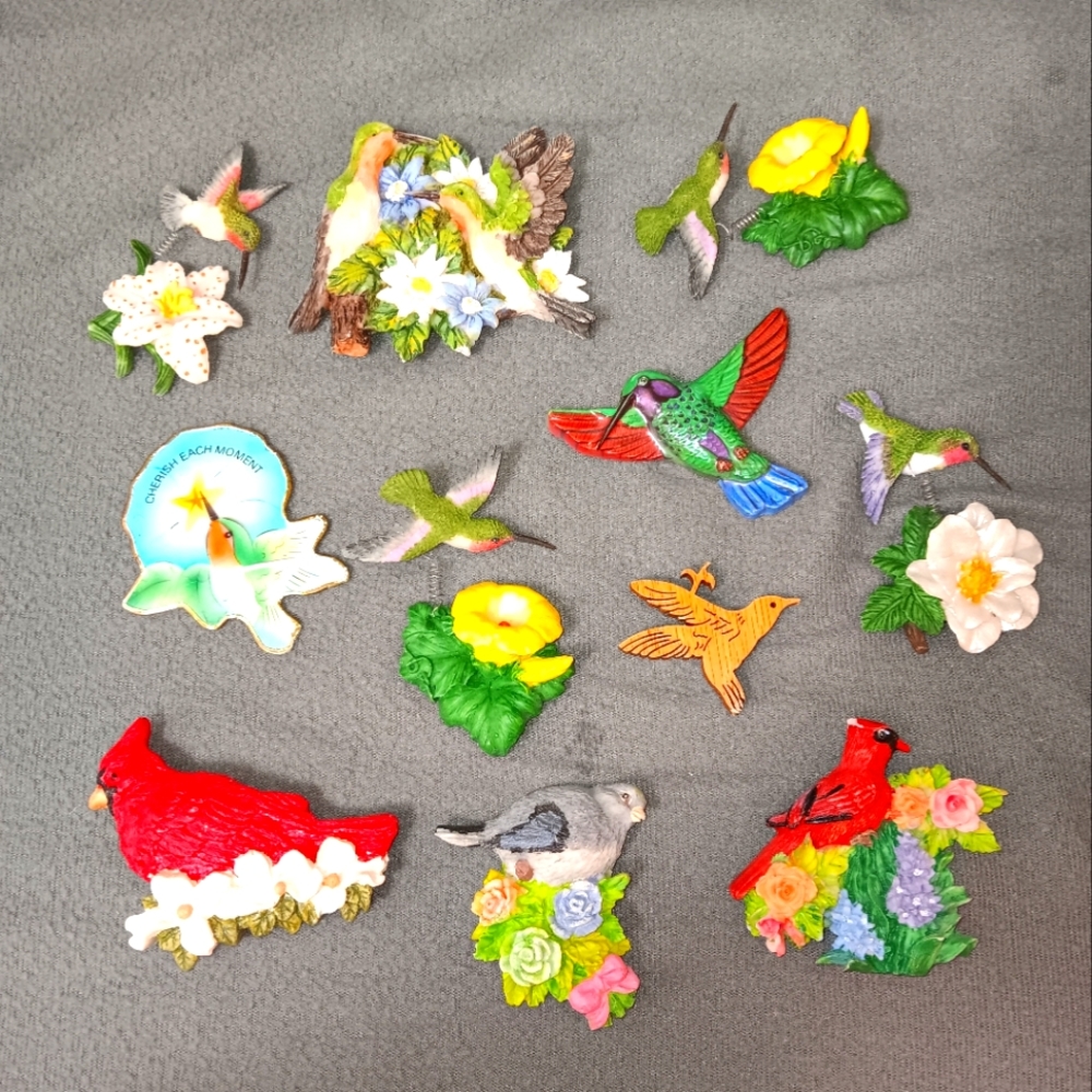 Hummingbird Cardinal Refrigerator Magnets (Set of 11)